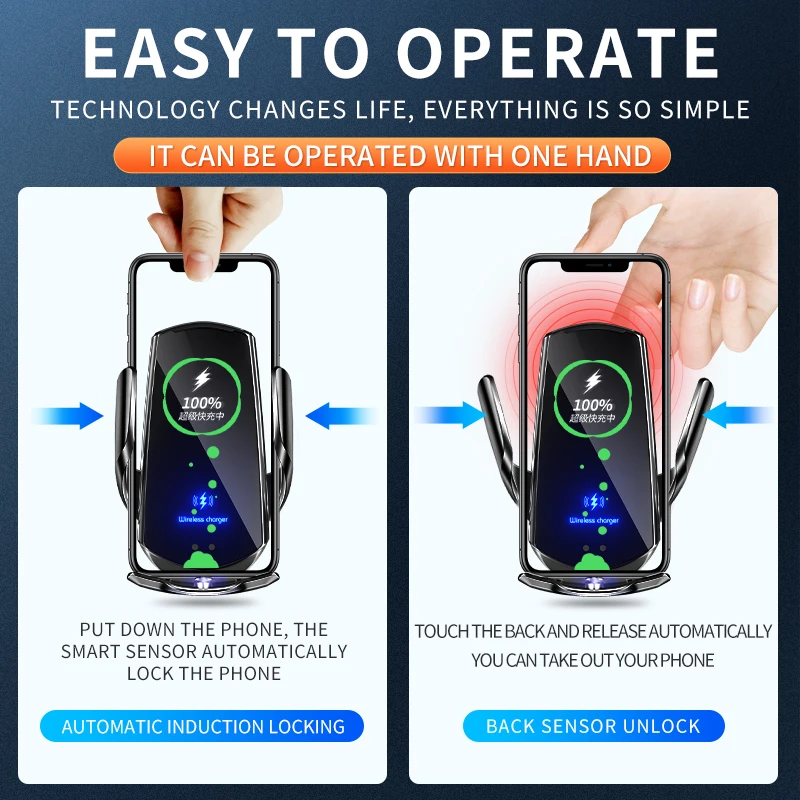 30W Car Wireless Charger Magnetic Automatic Car Mount Phone Holder For iPhone Xiaomi Samsung Infrared Induction Fast Charging - Image 5